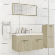 vidaXL Conjunto móveis casa de banho derivados madeira carvalho sonoma