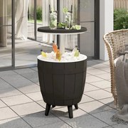 vidaXL Mesa refrigeradora 3 em 1 polipropileno preto