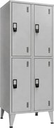 Cacifo Metálico Duplo 4 Compartimentos Cinza 1900×600×500 mm com Chave - Standard
