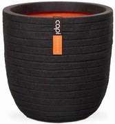 Capi Vaso oval Nature Row 35x34 cm preto KBLRO932