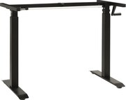 vidaXL Estrutura mesa ajustável em altura com manivela preto