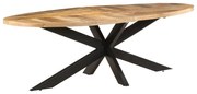 vidaXL Mesa de jantar 240x100x75 cm madeira de mangueira áspera
