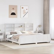 vidaXL Cama sem colchão 180x200 cm madeira de pinho maciça branco