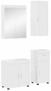 vidaXL Conjunto de Móveis para Banheiro TULUM Branco Brilhante