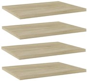 Prateleiras estante 4pcs 40x30x1,5cm contraplacado cor carvalho