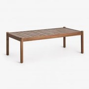 Mesa De Centro Retangular Para Jardim 120x60 Cm Em Madeira De Acácia Karvia Castanho Acácia - Sklum