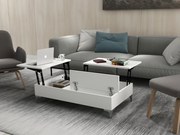 Mesa de Centro Esinti – Branco – 121x28x69,2 cm | Tribo Home