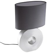 Candeeiro de mesa clássico cinzento com aço - Ollo Clássico / Antigo