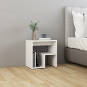 vidaXL Mesa de cabeceira 40x30x40 cm derivados de madeira branco