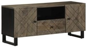 vidaXL Móvel de TV 105x33x46 cm madeira de mangueira maciça preto
