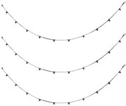 Iluminação de festão preta conectável com ficha 14m 30 luzes IP44 - Lubber