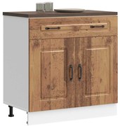 vidaXL Armário cozinha baixo Kalmar madeira artificial madeira velha