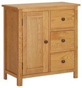 vidaXL Louceiro 70x35x75 cm madeira de carvalho maciça