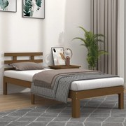 vidaXL Estrutura de cama 100x200 cm madeira maciça castanho mel