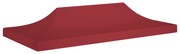 vidaXL Teto para tenda de festas 6x3 m 270 g/m² bordô