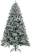 Árvore de Natal 210 cm Árvore de Natal Artificial Nevado com 1021 Ramo
