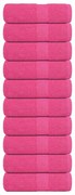 vidaXL Toalhas de rosto 10 unidades FROGN Rosa 30x30 cm 100% algodão