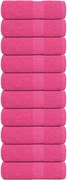 vidaXL Toalhas de rosto FROGN 10 unidades Rosa 30x30 cm 360 g/m²