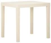 vidaXL Mesa de jardim 79x65x72 cm plástico branco