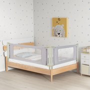 Barra segurança para Cama infantil tripla de 150 cm com elevador vertical regulável em altura e fechadura dupla de segurança Cinzenta