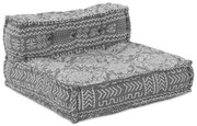 vidaXL Puff Modular Cinza Claro 70x70x54 Tecido