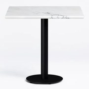 Mesa De Bar Quadrada Em Mármore Rocher Mármore Branco & ~60 Cm - Sklum