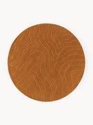 Tapete redondo em lã artesanal Aaron