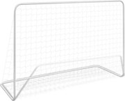 vidaXL Baliza de futebol com rede 182x61x122 cm aço branco