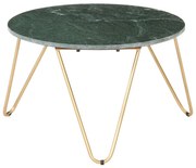 vidaXL Mesa centro 65x65x42cm pedra genuína textura mármore verde