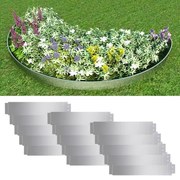 vidaXL Vedação para relvado 15 pcs aço galvanizado 100x20 cm