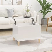 Mesa centro 60x44,5x45 cm derivados de madeira branco brilhante