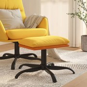 vidaXL Apoio pés 60x60x36 cm tecido/couro artificial amarelo mostarda