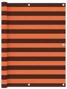 vidaXL Tela de varanda 120x400 cm tecido Oxford laranja e castanho
