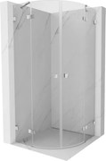 Mexen Lunar cabina de duche semicircular com porta de abertura 90 x 90 cm, transparente, cromado - 833-090L-090P-01-00