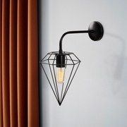 Candeeiro de Parede Elmas – Preto – 20 x 37 cm