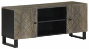 vidaXL Móvel de TV 105x33x46 cm madeira de mangueira maciça preto