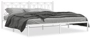 Estrutura de cama com cabeceira 200x200 cm metal branco