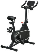 SPORTNOW Bicicleta Estática com Ecrã LCD Assento e Guiador Ajustáveis