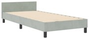 Cama vidaXL Cinza-claro 90x200 cm Veludo
