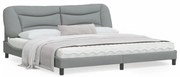 vidaXL Estrutura de cama sem colchão Hvar 200x200 cm tecido cinzento-claro