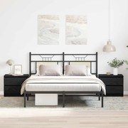 vidaXL Criadouros de Canto 2 pcs Preto Carvalho 50x40x43,5 cm Madeira de Engenharia