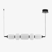 Candeeiro De Teto Linear Led Em Ferro E Vidro (95 Cm) Necsar Preto - Sklum