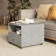 vidaXL Mesa de centro 55x55x40 madeira processada cinza cimento