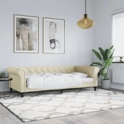 vidaXL Sofá-cama 90x200 cm couro artificial cor creme