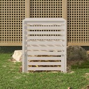 vidaXL Caixote de compostagem 82,5x82,5x99,5cm pinho maciço branco