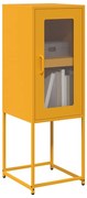 vidaXL Aparador 36x39x107 cm aço laminado a frio amarelo mostarda