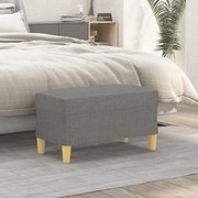 vidaXL Banco 70x35x41 cm tecido cinzento-escuro