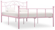 Estrutura de cama 120x200 cm metal rosa