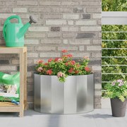 vidaXL Floreira Prateado 60 x 30 x 35 cm Aço Galvanizado