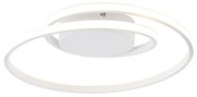 Candeeiro de teto design branco com LED regulável em 3 níveis - Krula Design